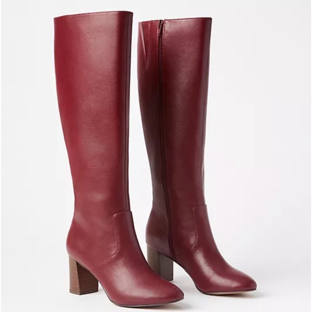 LOFT Burgundy Heeled Boots